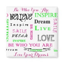 Magnet für motivierend und inspirierende Wörter