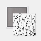 Magnet für musikalische Bemerkungen - Schwarz und  (Vorderseite/Rückseite)
