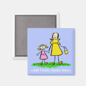 Magnet für Mutter und Tochter (Vorderseite/Rückseite)