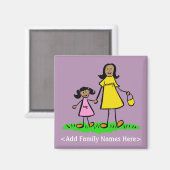 Magnet für Mutter und Tochter (Vorderseite/Rückseite)