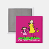 Magnet für Mutter und Tochter (Vorderseite/Rückseite)