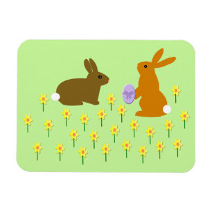 Magnet für niedliche Osterbände und Affodien