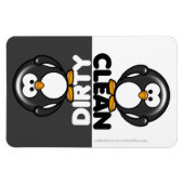 Magnet für niedliche Pinguin-Geschirrspülmaschine (Horizontal)