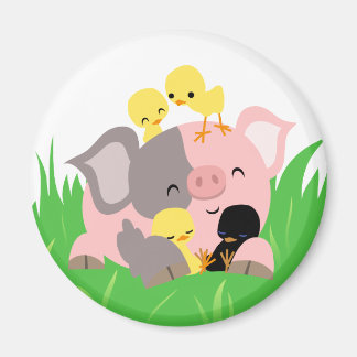 Magnet für Osterschweine und Küken