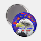 Magnet für Patriotische Adler und Goldstars (Vorderseite/Rückseite)