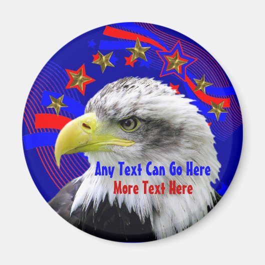 Magnet für Patriotische Adler und Goldstars (Vorne)