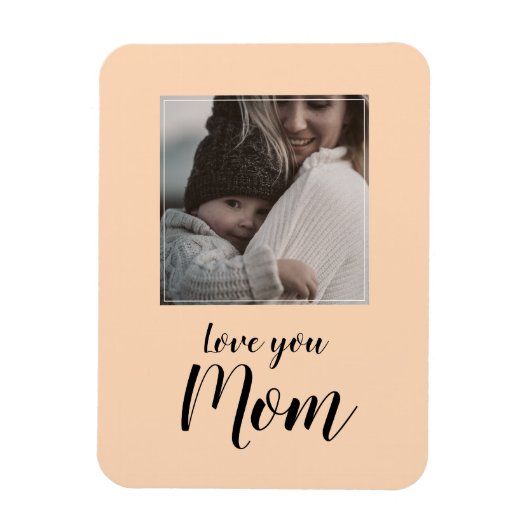 Magnet für personalisiertes Foto, Liebe für Mama (Vertikal)