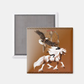 Magnet für Pferde und Adler (Vorderseite/Rückseite)