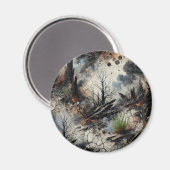 Magnet für postapokalyptische Waldbrände (Vorderseite/Rückseite)