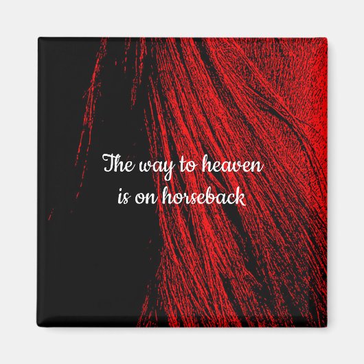 Magnet für Red & Black Horse Mane (Vorne)