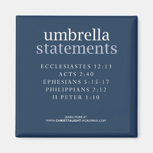 Magnet für Regenschirmerklärungen (Vorne)