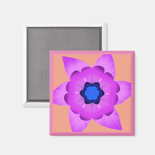 Magnet für rosa und blaue Blume (Vorderseite/Rückseite)