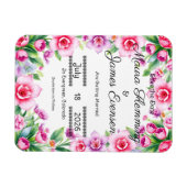 Magnet für rosa und Lila Foto mit flexibler Blumen (Horizontal)