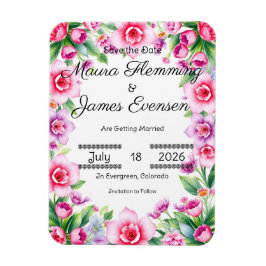 Magnet für rosa und Lila Foto mit flexibler Blumen