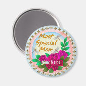 Magnet für Rose der besonderen Mama (Vorderseite/Rückseite)