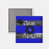 Magnet für saubere oder dreckige Blues (Vorderseite/Rückseite)