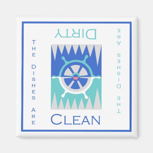Magnet für saubere oder dreckige Geschirrspüler (Vorne)