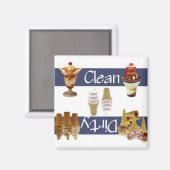 Magnet für saubere oder schmutzige Eiscreme (Vorderseite/Rückseite)