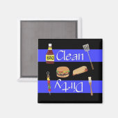 Magnet für saubere oder schmutzige Kochgeschirrspü (Vorderseite/Rückseite)