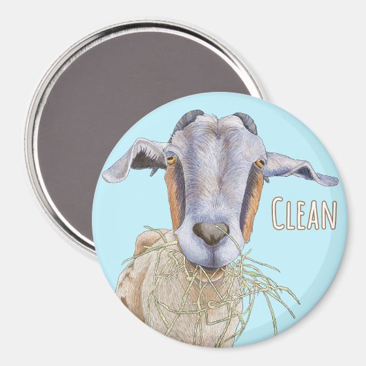 Magnet für saubere Ziegen - (Vorderseite/Rückseite)