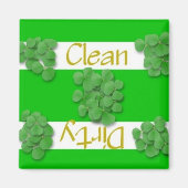 Magnet für sauberes oder schmutziges Kleeblatt (Vorne)