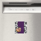 Magnet für Schwarz/Lila BlumenDamast (In Situ (Geschirrspüler))