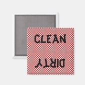 Magnet für Schwarz-weiße Geschirrspüler (Vorderseite/Rückseite)