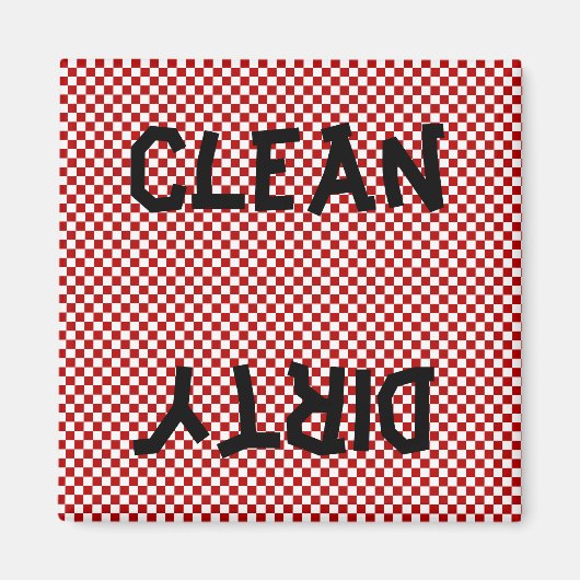 Magnet für Schwarz-weiße Geschirrspüler (Vorne)