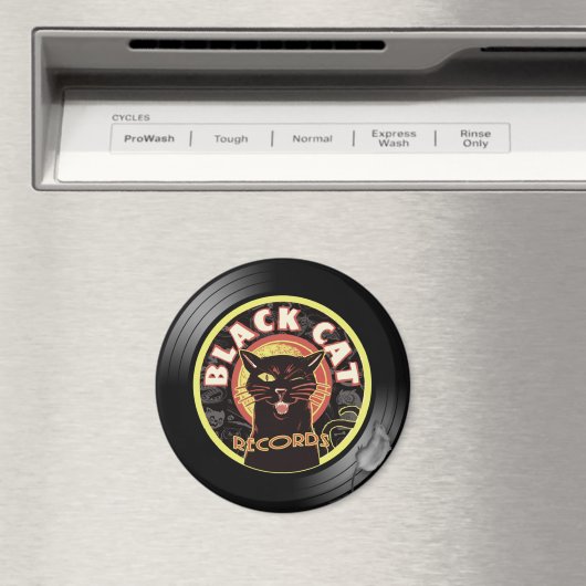 Magnet für Schwarze Katzen Platten Retro Vinyl Jaz (In Situ (Geschirrspüler))