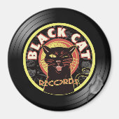 Magnet für Schwarze Katzen Platten Retro Vinyl Jaz (Vorne)
