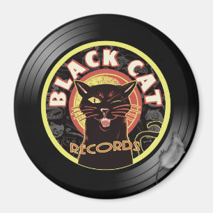 Magnet für Schwarze Katzen Platten Retro Vinyl Jaz