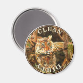 Magnet für sibirische Tiger (Vorderseite/Rückseite)