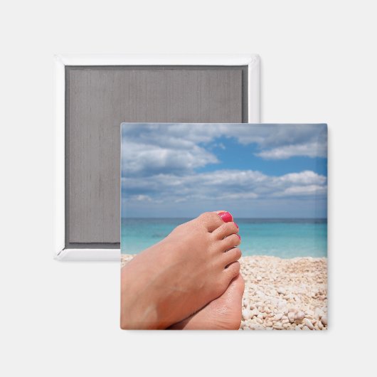 Magnet für Sommerferien (Vorderseite/Rückseite)