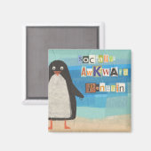Magnet für sozial Awkward Pinguin (Vorderseite/Rückseite)