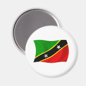 Magnet für St. Kitts und Nevis (Vorderseite/Rückseite)