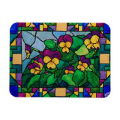 Magnet für Stiefmütterchen aus Hartglas (Horizontal)