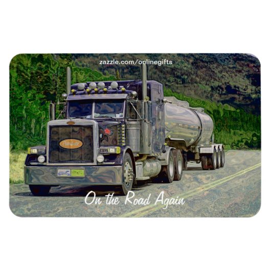 Magnet für Tanker Truck Highway Driving Art (Horizontal)