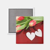Magnet für Tulips und Herz (Vorderseite/Rückseite)