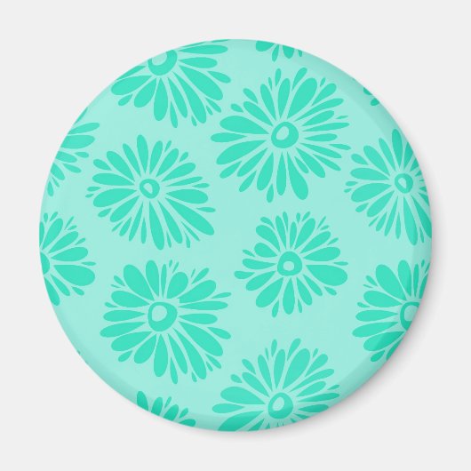 Magnet für türkisfarbene Blume (Vorne)