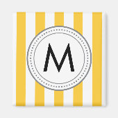 Magnet für vertikale Streifen in Monogramm - gelb (Vorne)