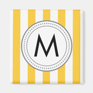 Magnet für vertikale Streifen in Monogramm - gelb