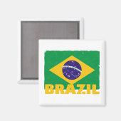 Magnet für Vintage Flagge Brasiliens (Vorderseite/Rückseite)