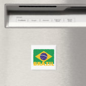 Magnet für Vintage Flagge Brasiliens (In Situ (Geschirrspüler))