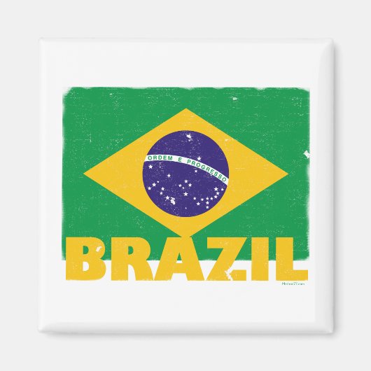 Magnet für Vintage Flagge Brasiliens (Vorne)