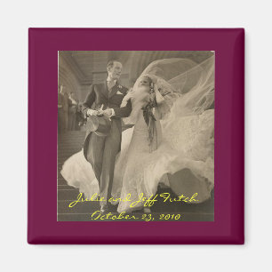 Magnet für Vintage Hochzeit-Foto