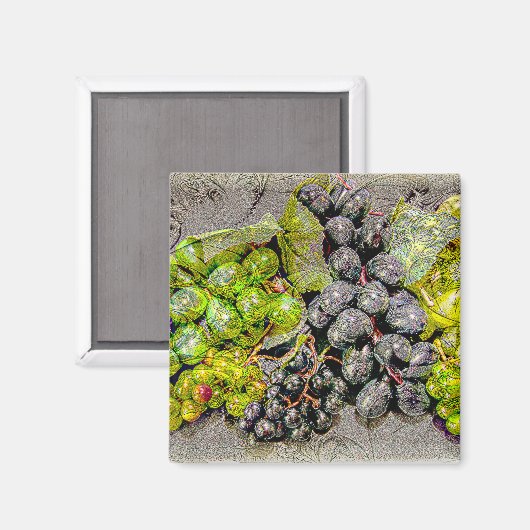 Magnet für Vintage Trauben (Vorderseite/Rückseite)