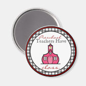 Magnet für Vorschullehrer - Lehrer haben Klasse (Vorderseite/Rückseite)