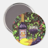 Magnet für Wein und Käse (Vorderseite/Rückseite)