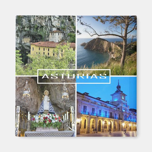 magnet Fürstentum Asturien in Spanien (Vorne)