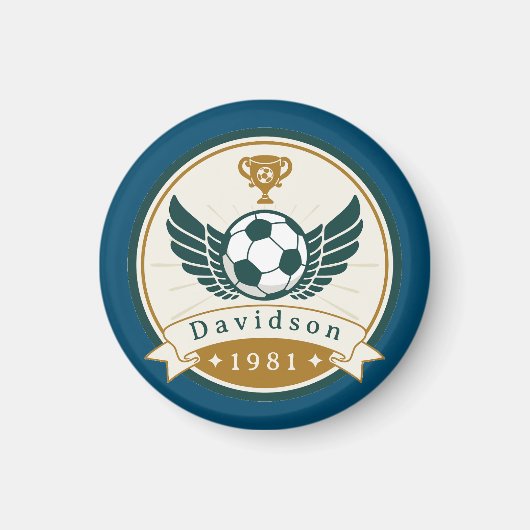 Magnet - Fußball - Personalisiert - Name hinzufüge (Vorne)